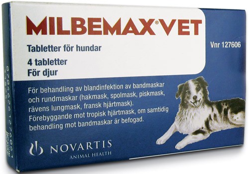 Milbemax vet. för hundar, tablett 4 st från Milbemax – tabletter