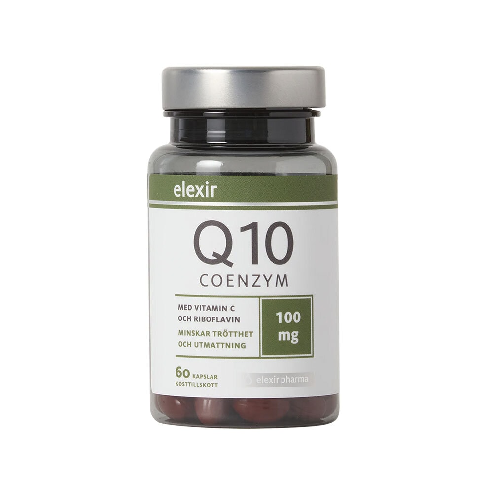 Q10 Coenzym 100mg 60 kapslar från Elexir Pharma – kapslar