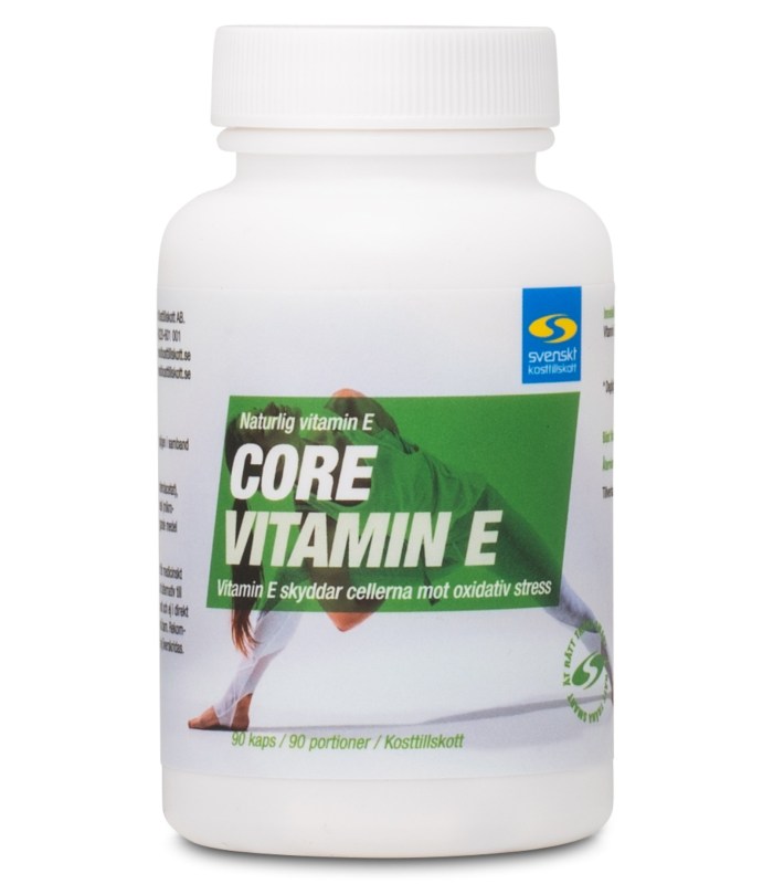 Core Vitamin E från Svenskt Kosttillskott – kapslar