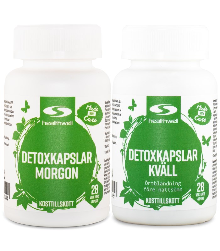 Healthwell Detoxkapslar Morgon & Kväll från Healthwell – kapslar
