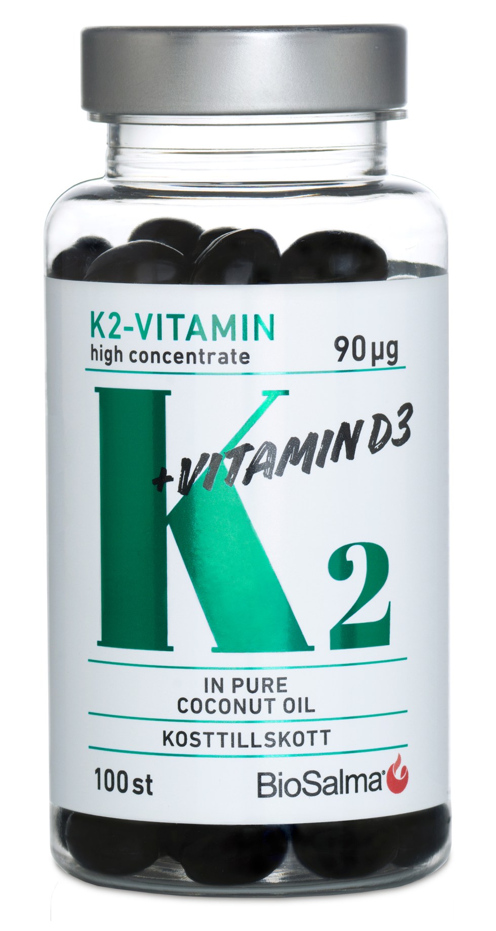 BioSalma K2 90 ug + D3-vitamin 25 ug från BioSalma – kapslar