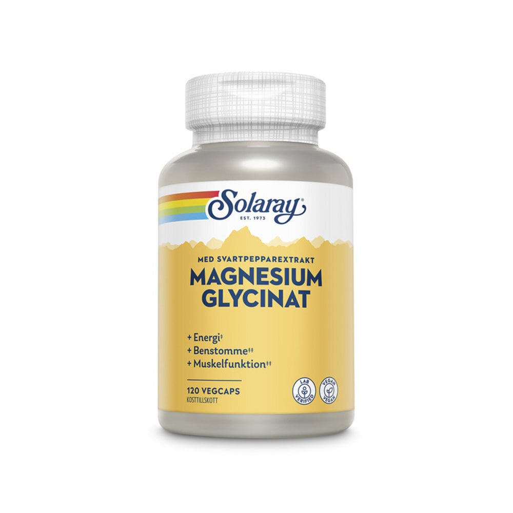 Magnesium Glycinat 120 kapslar från Solaray – kapslar