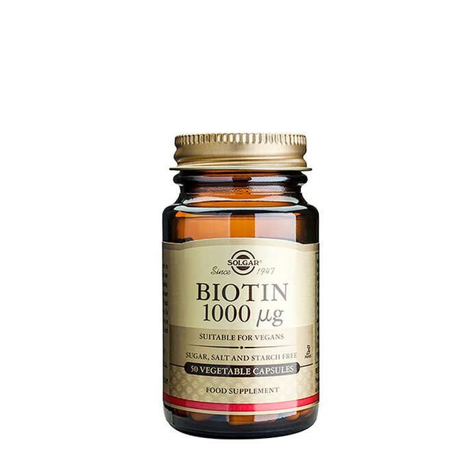Biotin, 1000 mcg 50 kapslar från Solgar – kapslar