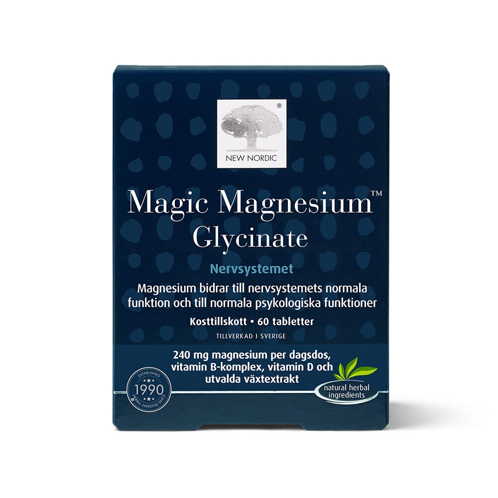 Magic Magnesium Glycinate 60 tabletter från New Nordic – kapslar
