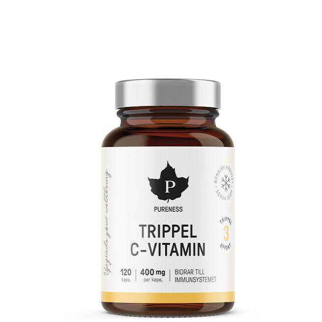Trippel C-vitamin 120 kapslar från Pureness – kapslar