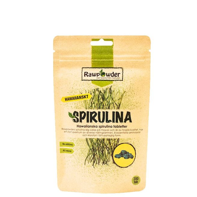 Hawaiianska Spirulinatabletter 200 st från Rawpowder – tabletter