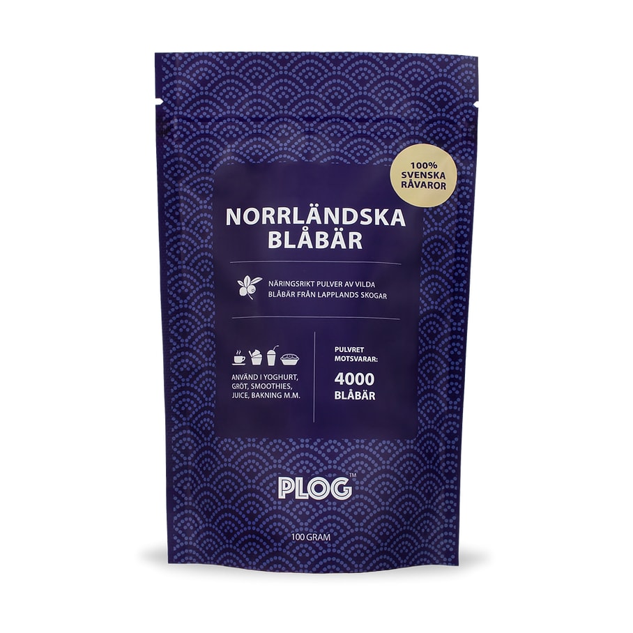 Norrländska Blåbär 100g från PLOG – pulver