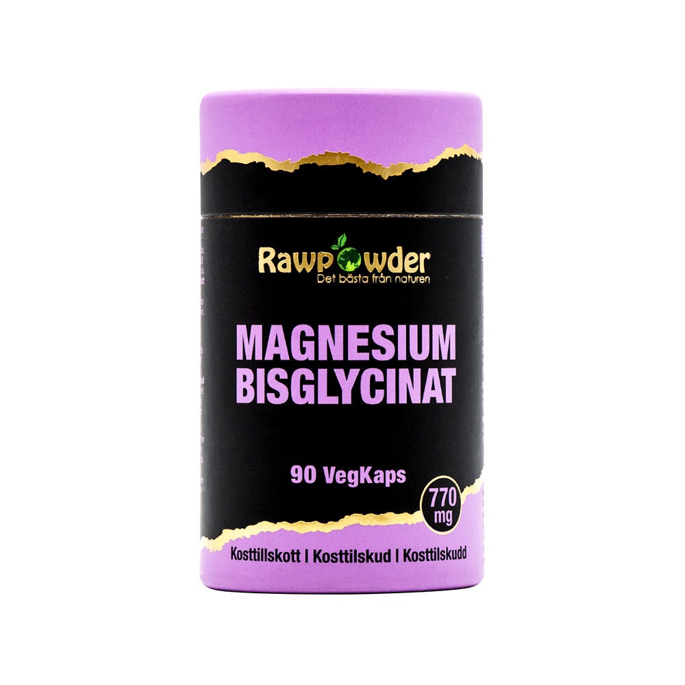 Magnesium Bisglycinat 770mg 90 kapslar från Rawpowder – kapslar