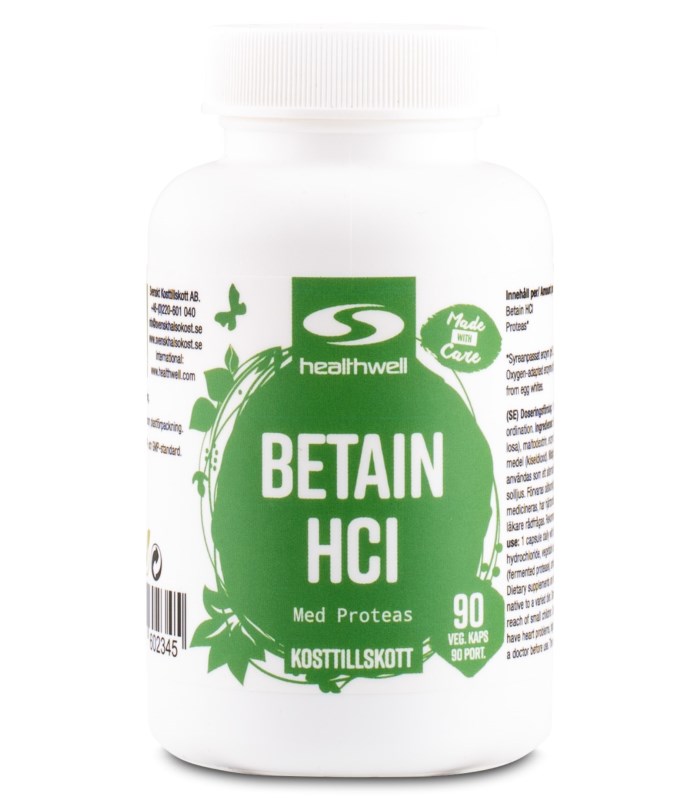 Healthwell Betain HCL från Healthwell – kapslar