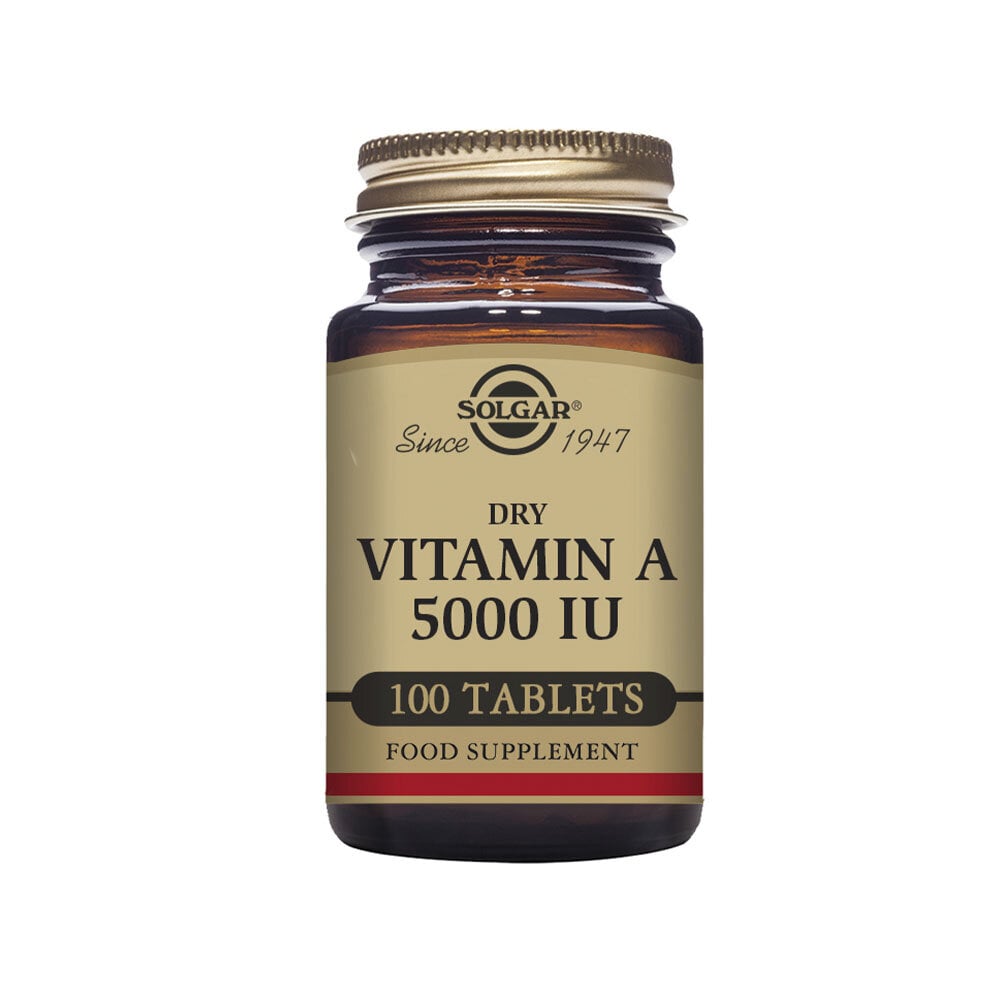 Vitamin A 5000 IU (Dry) 100 tabletter från Solgar – tabletter