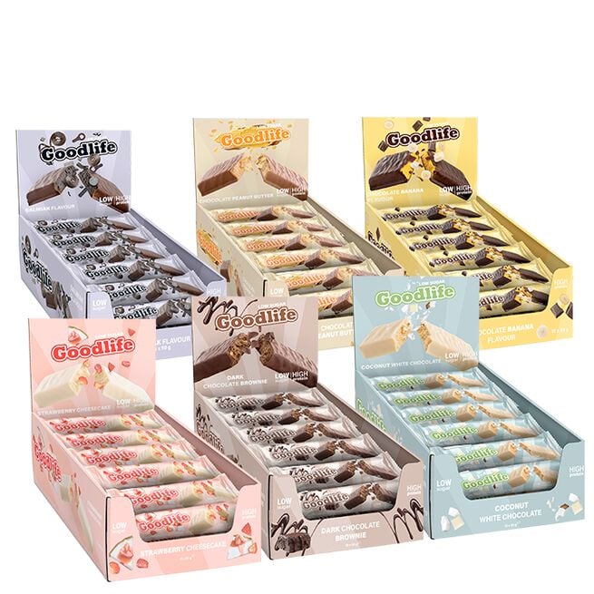 BIG BUY 90 x Low Sugar Proteinbar 50 g från Goodlife – bar