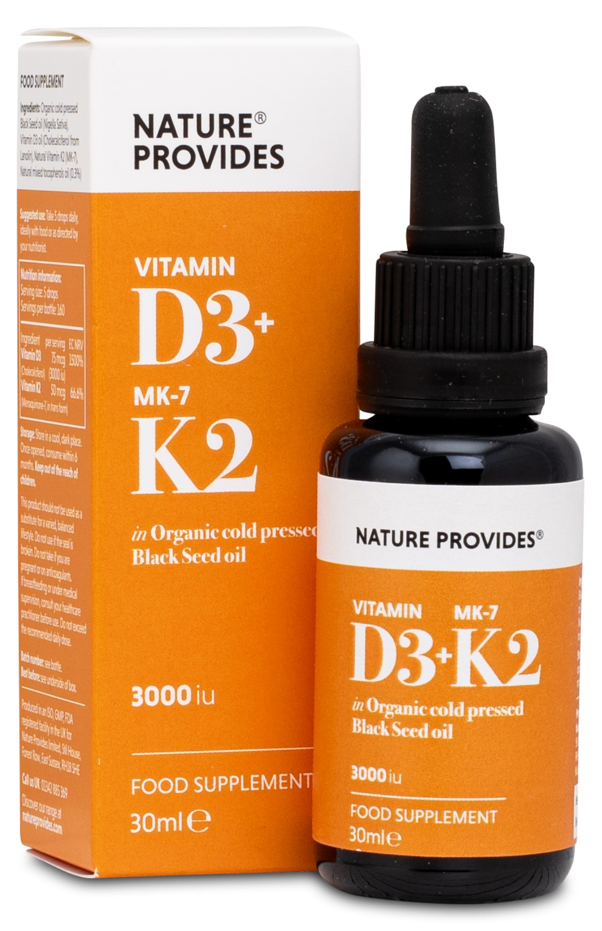 Nature Provides Vitamin D3+K2 från Nature Provides – vätskor