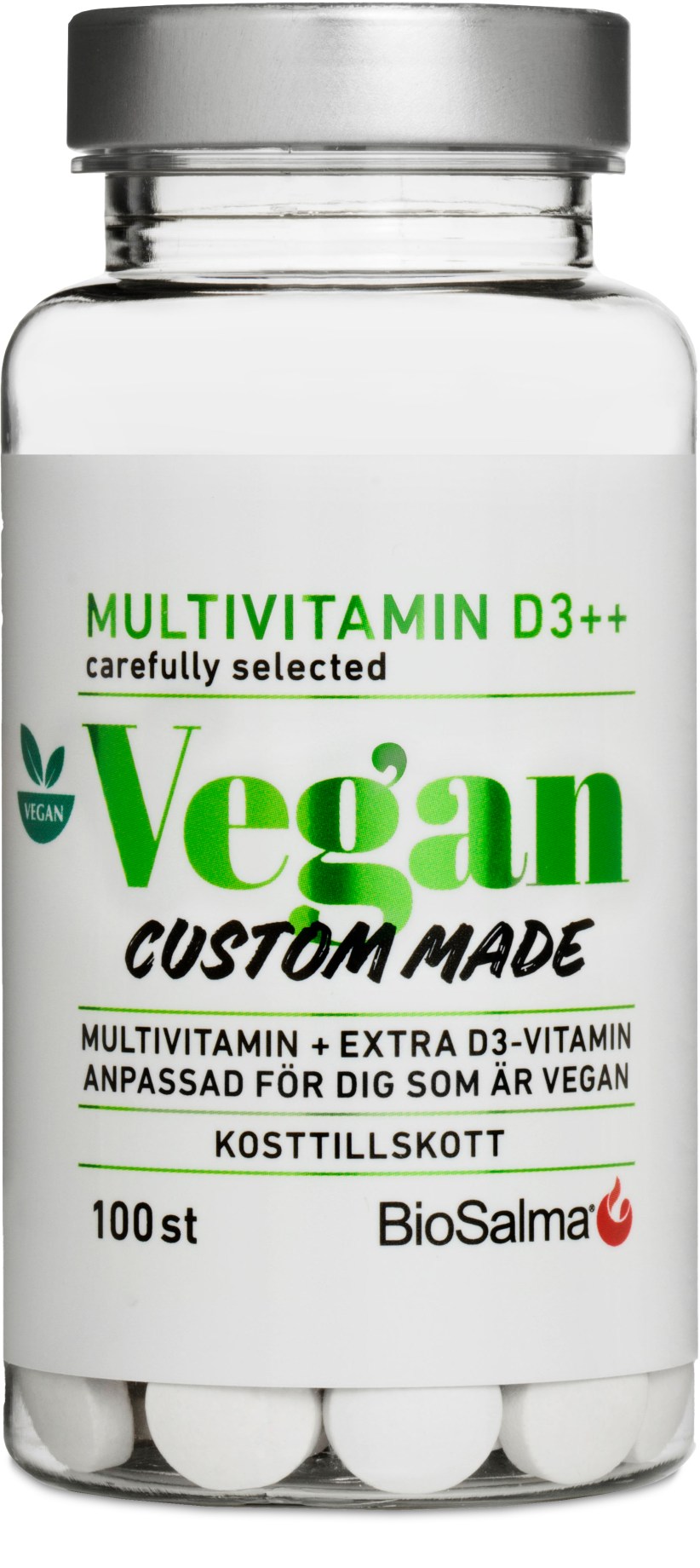 BioSalma Multivitamin Vegan D3-vitamin ++ från BioSalma – tabletter