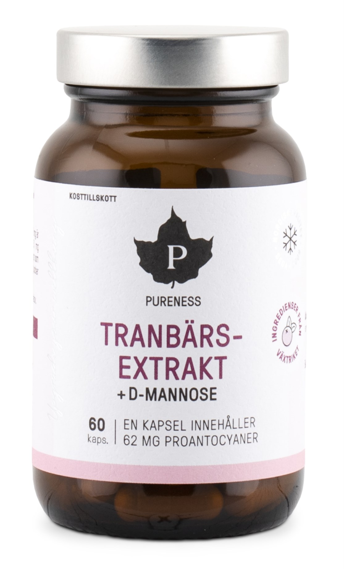 Pureness Tranbärsextrakt + D-mannose från Pureness – kapslar