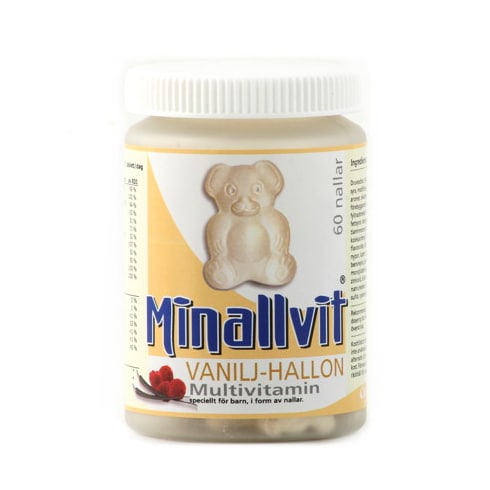 Multivitamin vanilj/hallon 60 tabletter från Minallvit – tabletter