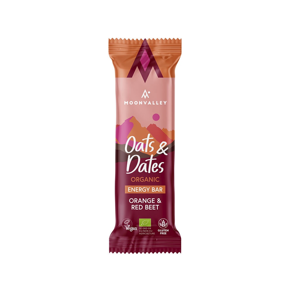Oats & Dates Bar Orange & Red Beets 50g från Moonvalley – bar
