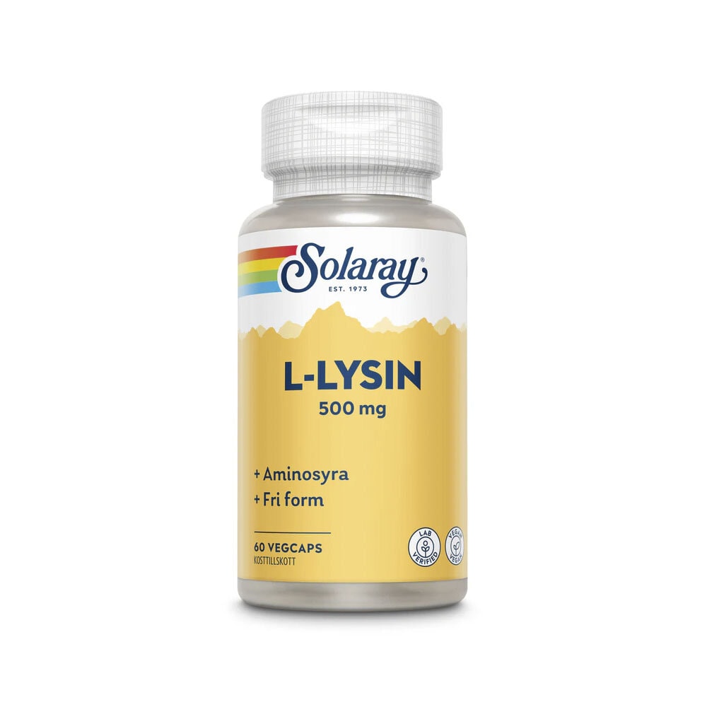 L-Lysin 500 mg 60 kapslar från Solaray – kapslar