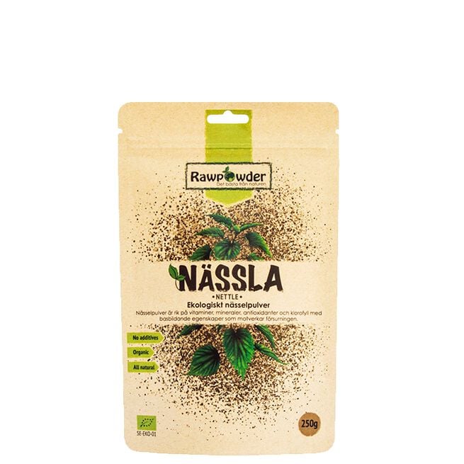 Ekologiskt Nässelpulver 250 g från Rawpowder – pulver