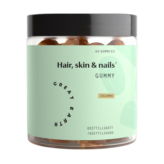 Hair, skin & nails, Cola, 60 gummies från Great Earth – gel