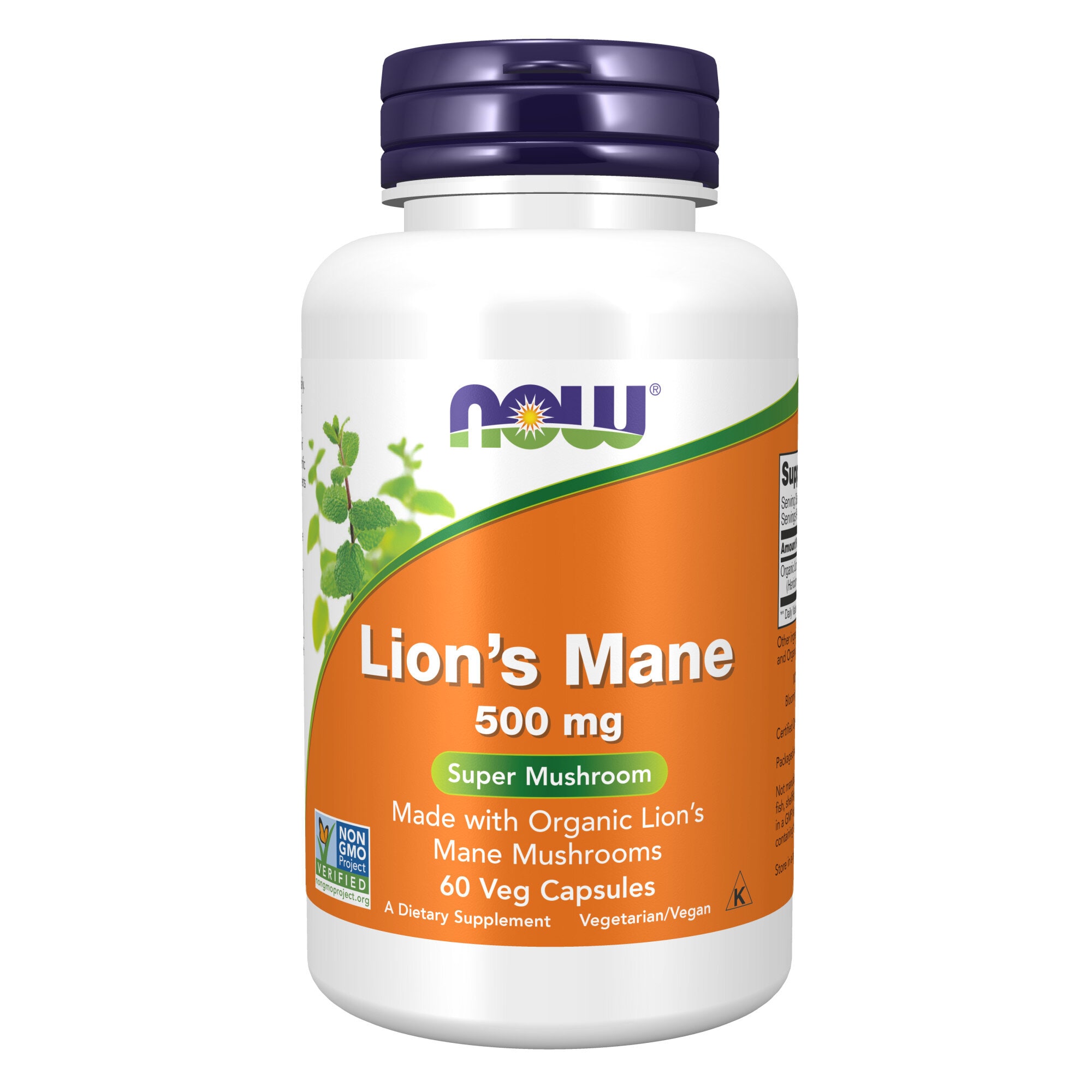 Lion's Mane Mushroom 60 vegetabiliska kapslar från Now – kapslar