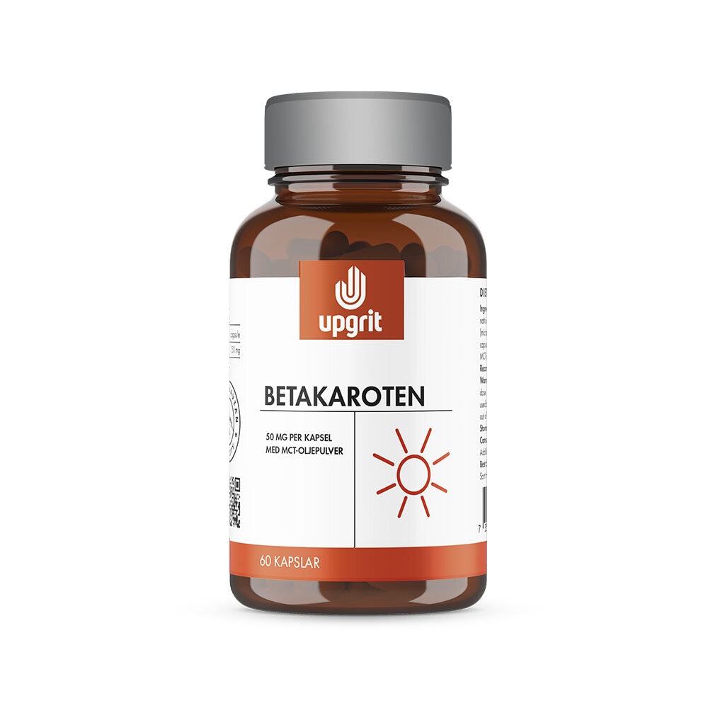 Betakaroten 50 mg 60 kapslar från Upgrit – kapslar