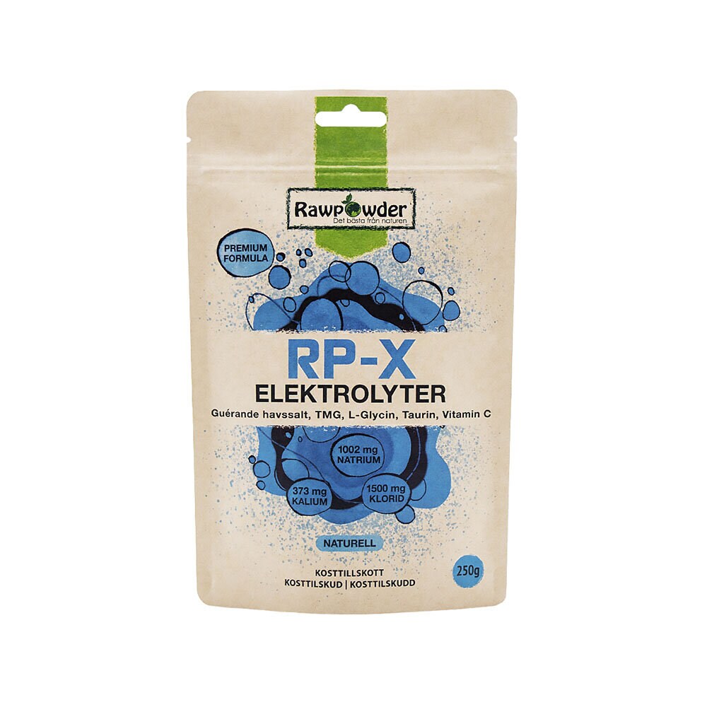 RP-X Elektrolyter Naturell 250g från Rawpowder – pulver