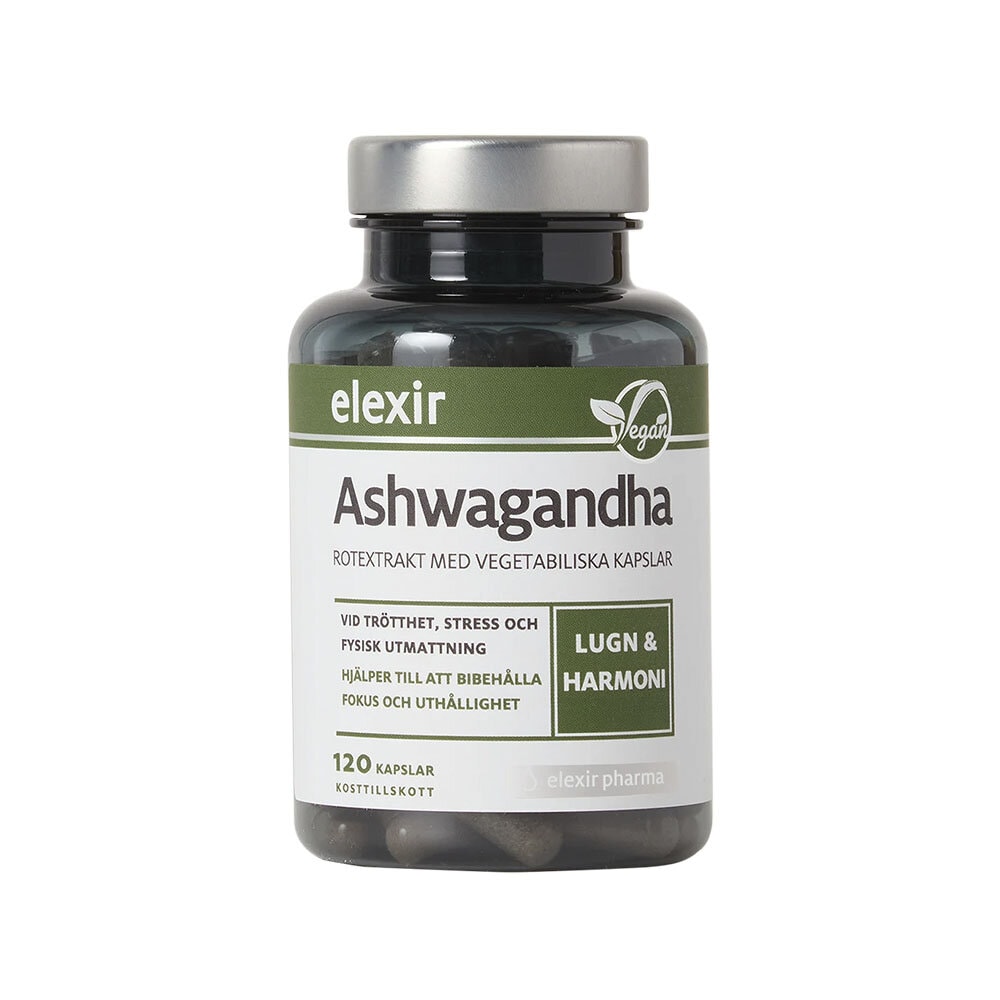 Ashwaganda 120 kapslar från Elexir Pharma – kapslar