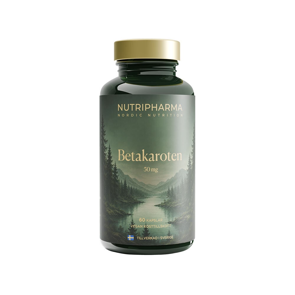 Betakaroten 50mg 60 kapslar från NutriPharma – kapslar