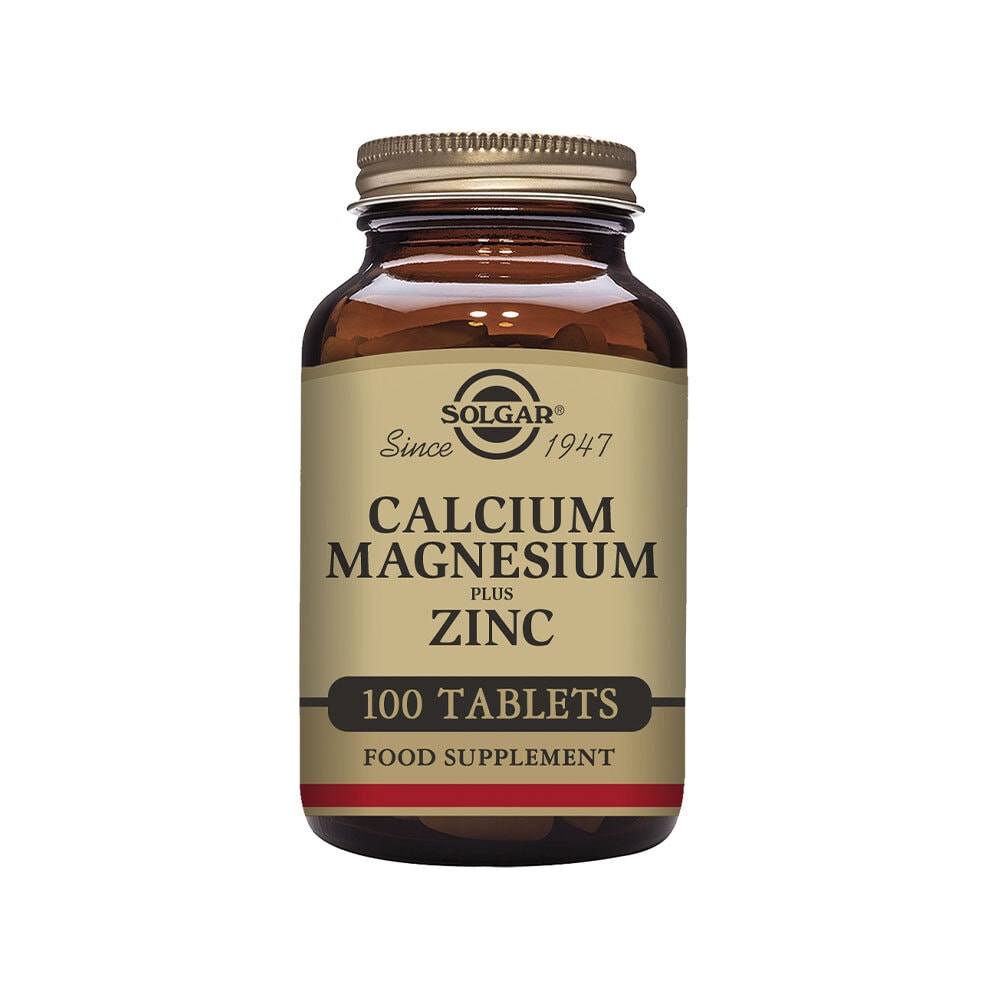 Calcium, Magnesium & Zink 100 tabletter från Solgar – tabletter