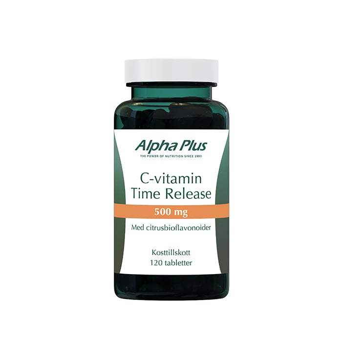 C-vitamin Time Release 500 mg 120 tabletter från Alpha Plus – tabletter