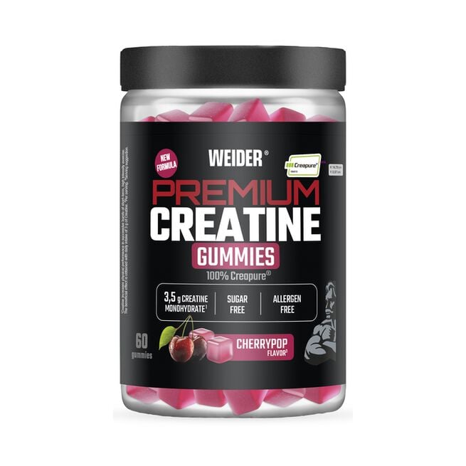 Premium PureCreatine gummie 60 gummies Cherrypop från Weider – gel