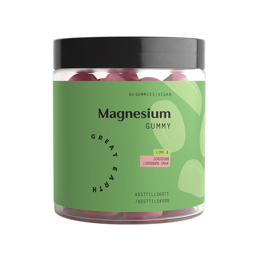 Magnesium 60 Gummies från Great Earth – bar
