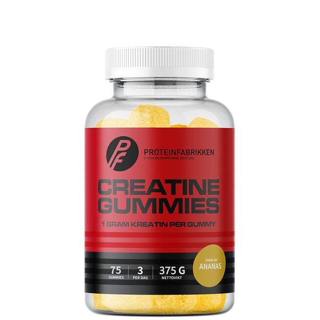 Creatine Gummies 75 gummies Pineapple från Proteinfabrikken – gel