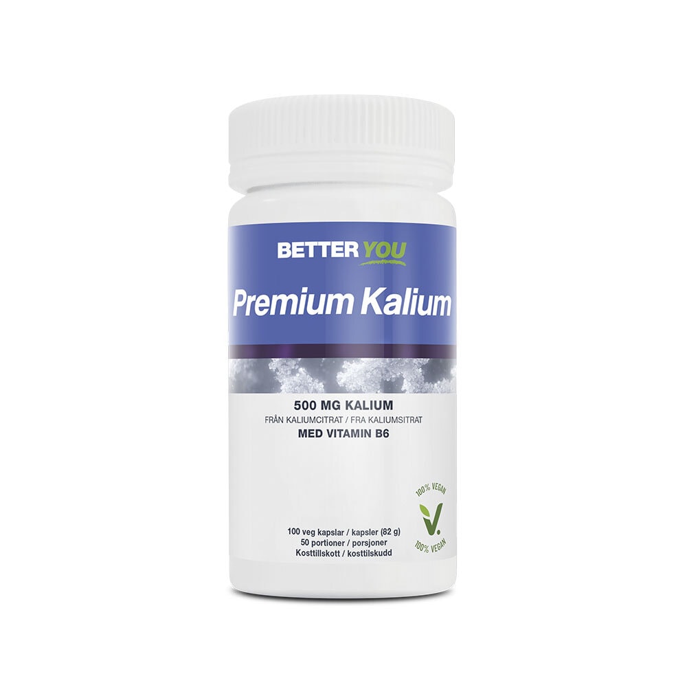 Premium Kalium 500mg 100 kapslar från Better You – kapslar