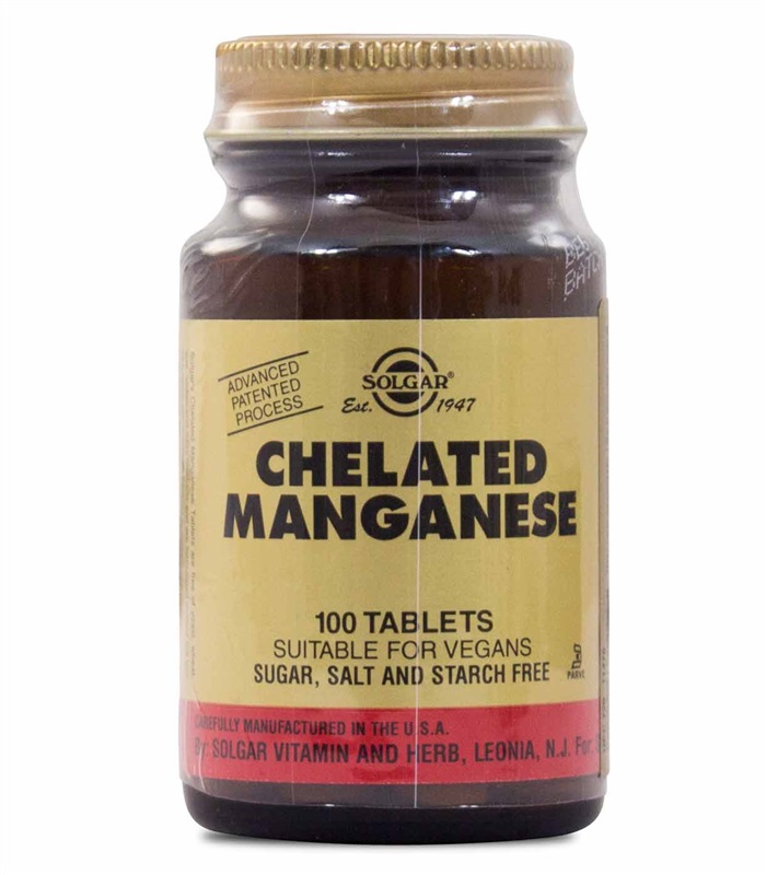 Solgar Chelated Mangan från Solgar – tabletter