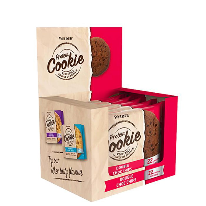 12 x Protein Cookies 90 g från Weider – bar