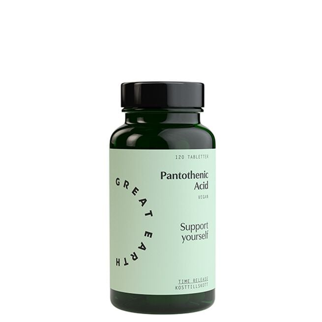 Pantotensyra Vitamin B5 120 tabletter från Great Earth – tabletter