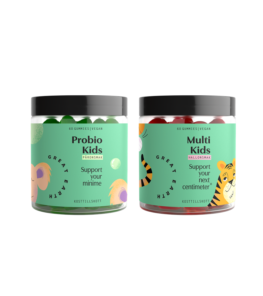 Multi Kids + Probio Kids-paket från Great Earth – tabletter