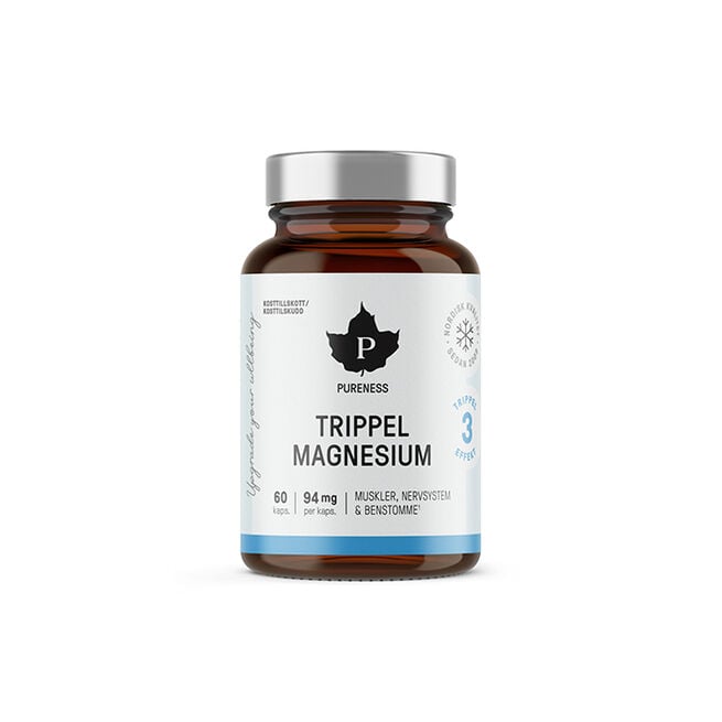 Trippel Magnesium 60 kapslar från Pureness – kapslar