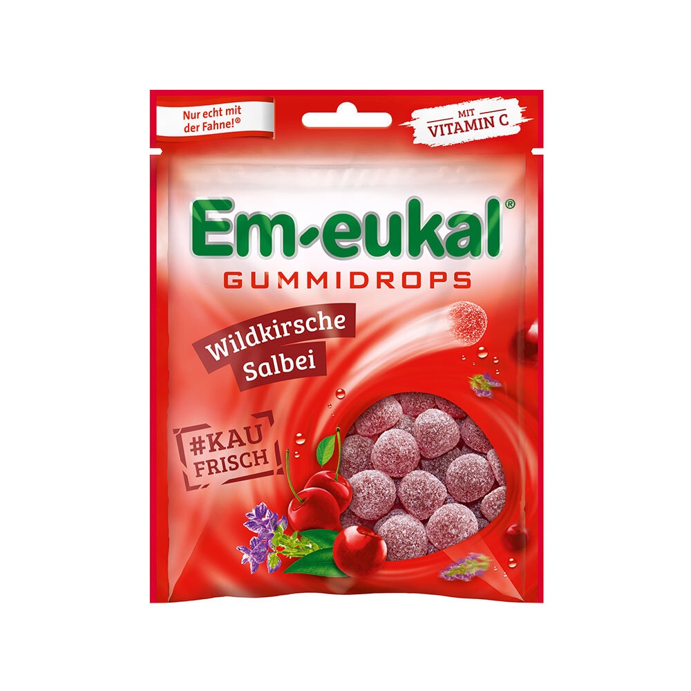 Gummidrops Vildkörsbär Salvia 90g från Em-eukal – bar