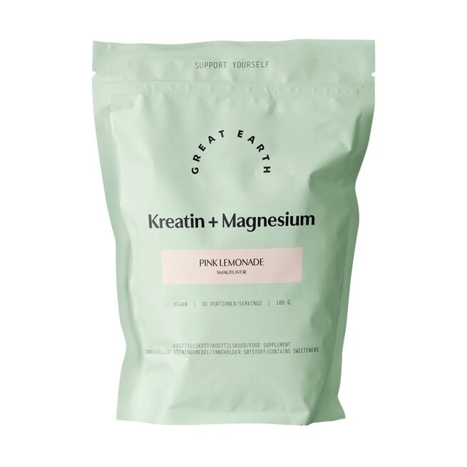 Kreatin + Magnesium 180g från Great Earth – pulver