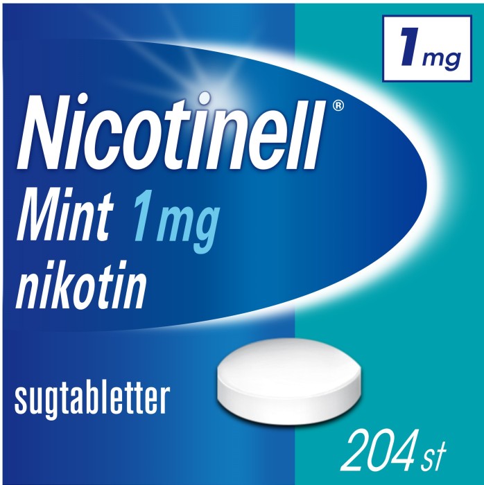 Nicotinell Mint komprimerad sugtablett 1 mg 204 st från Nicotinell – tabletter