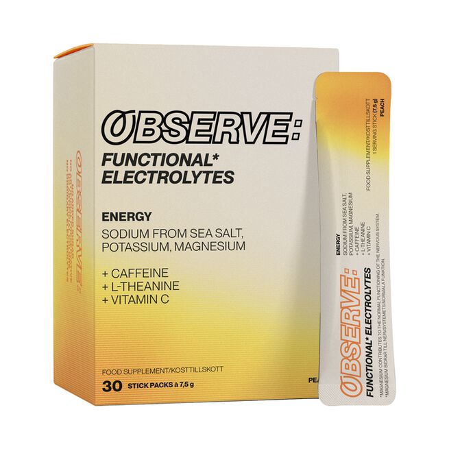 OBSERVE: ENERGY Peach, 30 Stick Packs från OBSERVE: – pulver