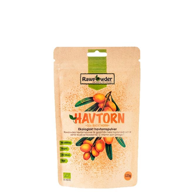 Havtornspulver EKO 125 g från Rawpowder – pulver