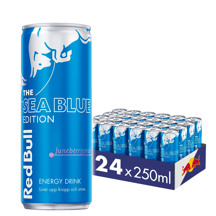 24 x Red Bull Energidryck, 250 ml, Sea Blue 2 kr pant från Red Bull – vätskor