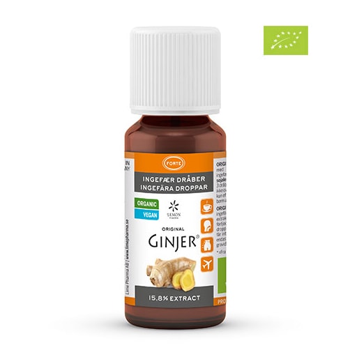 Droppar Ingefära FORTE 20ml från Ginjer – vätskor