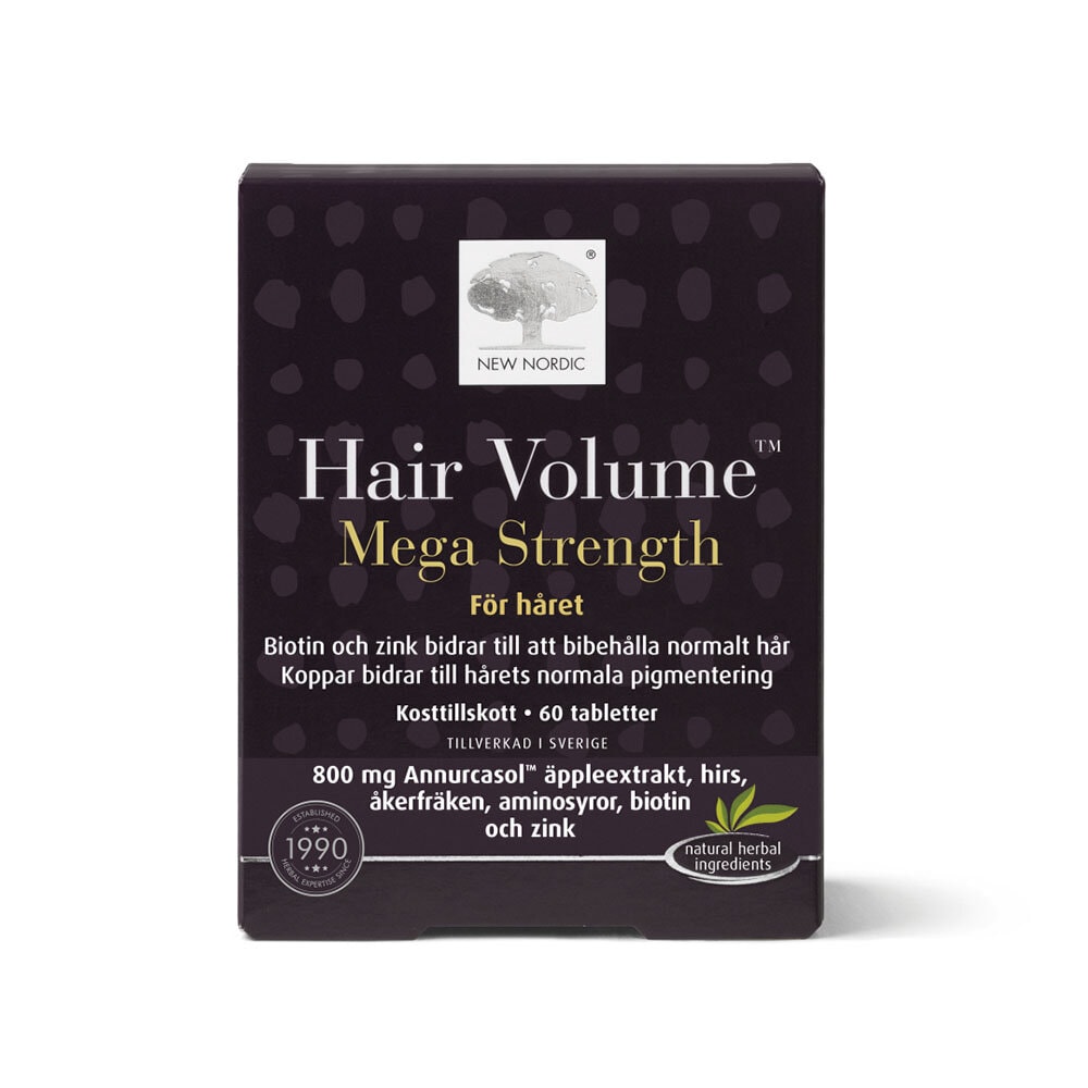 Hair Volume Mega Strength 60 tabl från New Nordic – tabletter