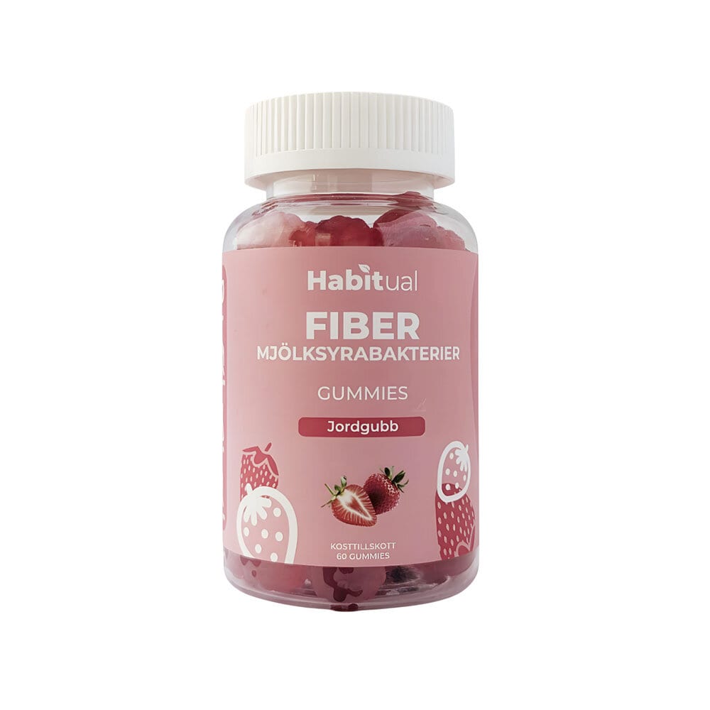 Fiber/Probiotika Gummies jordgubb 60st från Habitual – gel