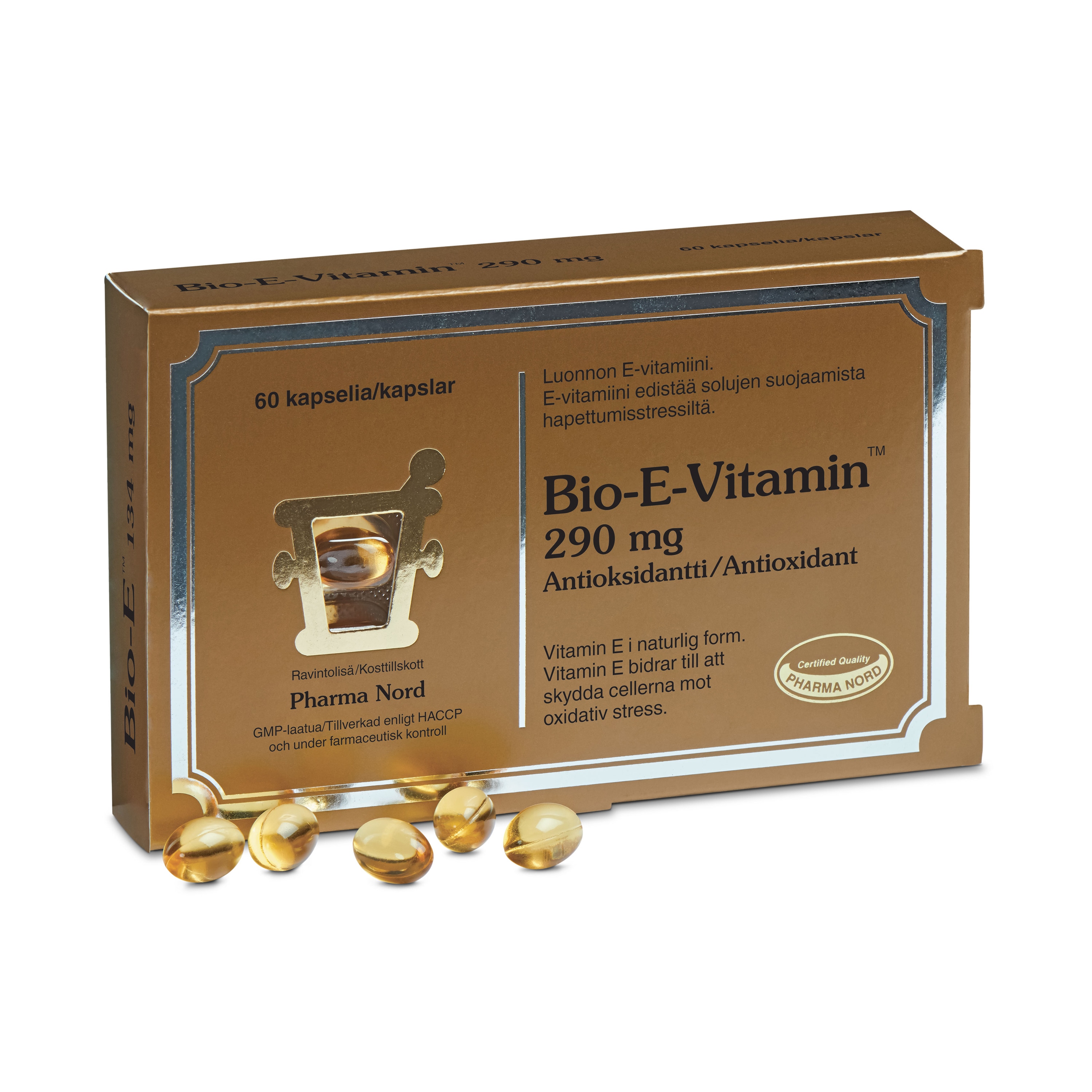 Bio-E-Vitamin 290 mg 60 kapslar från Pharma Nord – kapslar