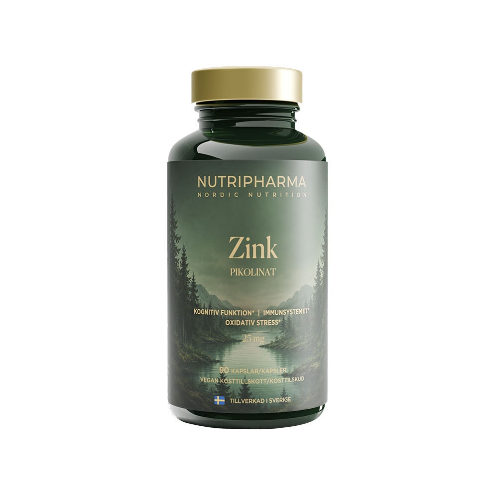 Zink 25mg 90 kapslar från NutriPharma – kapslar